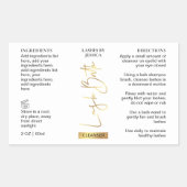 シックエレガント金ゴールドラッシュバスクレンザーフォームボトル 長方形シール (正面)