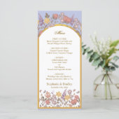 シックエレガント金ゴールドラベンダーワイルドフラワーアーチ結婚ーズ メニュー (スタンド正面)