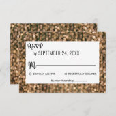 シックエレガント金ゴールドラ結婚イト《写真》ぼけ味結婚RSV 出欠カード (正面/裏面)