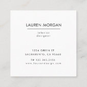 シックエレガント金ゴールドリーフフェイクフォイル名刺 スクエア名刺 (裏面)