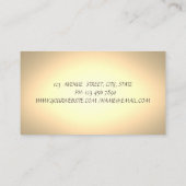 シックエレガント金ゴールドレースロータス 名刺 (裏面)