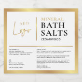 シックエレガント金ゴールドロゴ防水浴塩ラベル スパークリングワインラベル (シングルラベル)