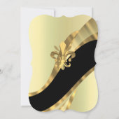 シックエレガント金ゴールド結婚ズ 招待状 (裏面)