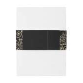 シックエレガント金ゴールド花 招待状ベリーバンド (裏面例)