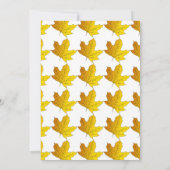 シックエレガント金ゴールド葉秋フローラブライダルシャワー 招待状 (裏面)