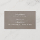 シックエレガント金フェイク箔サークルトゥープ 名刺 (裏面)