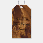 シックエレガント銅褐色フェスティバル ギフトタグ (正面)