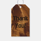 シックエレガント銅褐色フェスティバル ギフトタグ (裏面)