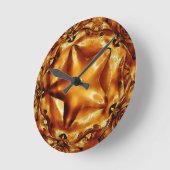 シックエレガント銅金ゴールドクリスマススター ラウンド壁時計 (傾斜)