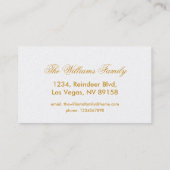 シックエレガント銅金ゴールドクリスマススター 名刺 (裏面)