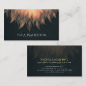 シックエレガント銅金ゴールドヨガマンダラロータスフローラ 名刺 (正面/裏面)