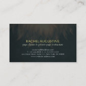 シックエレガント銅金ゴールドヨガマンダラロータスフローラ 名刺 (裏面)