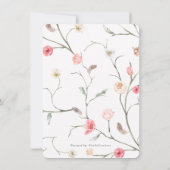 シックエレガント開花かわいらし春フローラガーデン 招待状 (裏面)