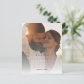 シックエレガント2フォトバジェット結婚式招待状 (スタンド正面)