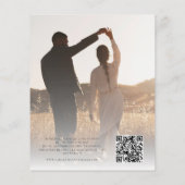 シックエレガント2フォトバジェット結婚式招待状 (裏面)