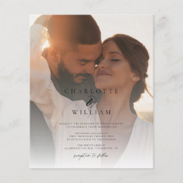 シックエレガント2フォトバジェット結婚式招待状