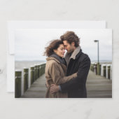 シックエレガント2フォト結婚ズ サンキューカード (裏面)