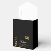 シックエレガント60th誕生日ブラック金ゴールドありがとうF フェイバーボックス (オープン)