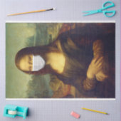 シックエレガント·グリーン·モナ·リザ·コビッド19絵画ズ 薄葉紙 (クラフト)