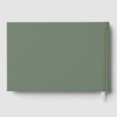 シックエレガント・セージ・グリーンの日結婚付 ゲストブック (裏面)