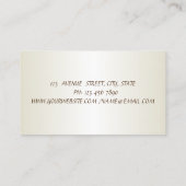 シックエレガント、ブラシのストローク、花 名刺 (裏面)