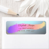 シックエレガント，ブラシストローク，光沢のある住所 シール (インサイチュ)