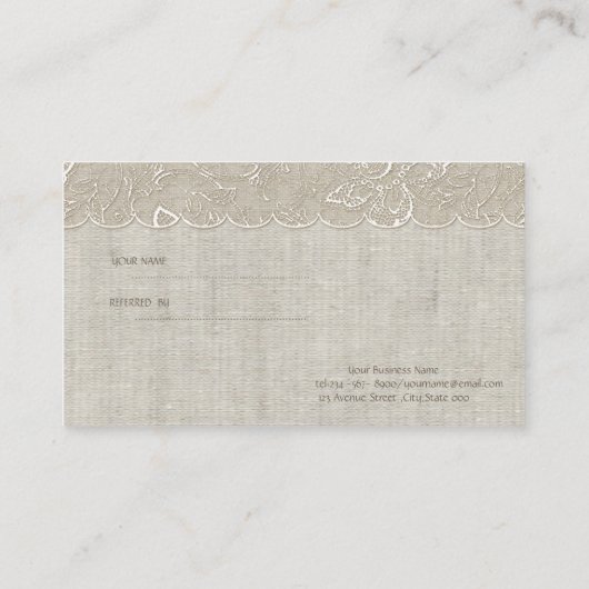 シックエレガント,レース,ボウ紹介カード 紹介カード (裏面)