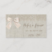 シックエレガント,レース,ボウ紹介カード 紹介カード (正面)