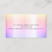 シックエレガント《写真》ぼけ味ウィメンシルエットロータス 名刺 (裏面)