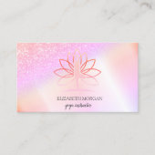 シックエレガント《写真》ぼけ味ウィメンシルエットロータス 名刺 (正面)