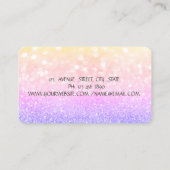 シックエレガント《写真》ぼけ味グリッターガールヨガ 名刺 (裏面)