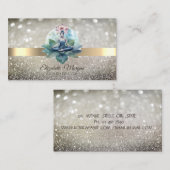 シックエレガント《写真》ぼけ味ロータスヨガガガール 名刺 (正面/裏面)