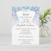 シックエレガント《写真》ぼけ味、新婦ドレスブライダルシャワー 招待状 (スタンド正面)