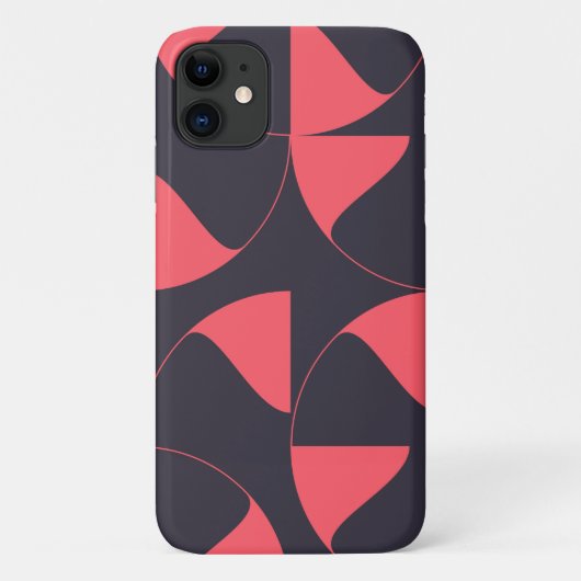 シックエレガント、抽象芸術円形の幾何学的な花 Case-Mate iPhoneケース (裏面)