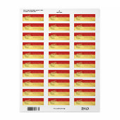 シックエレガント,金ゴールド孔雀,レッド住所 シール (フルシート)