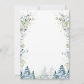 シックエレファント冬のワンダーランドベビーシャワー  サンキューカード (裏面)