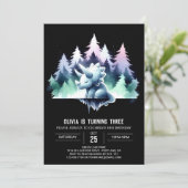 シックエンチャントトリケラトプス誕生日 招待状 (スタンド正面)