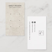 シックオフホワイトスタッコ3スタッドイヤリングディスプレイカード 名刺 (正面/裏面)