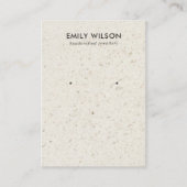 シックオフホワイトテラゾスタッドイヤリングディスプレイカード 名刺 (正面)