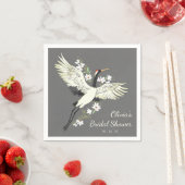 シックオリエンタルクレーンブライダルシャワー スタンダードカクテルナプキン (インサイチュ)