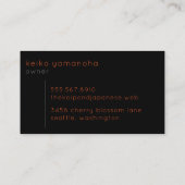 シックオレンジコイフィッシュ 名刺 (裏面)