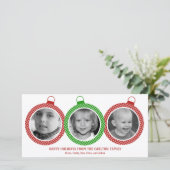 シックオーナメントホリデーフォトカード シーズンカード (スタンド正面)