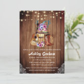 シックカウボーイブーツウェ素朴スタンブライダルシャワー 招待状 (スタンド正面)