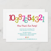 シックカウントダウン大晦日パーティの招待状 招待状 (正面/裏面)