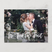 シックカジュアルなスクリプトと写真 | ウェディング 案内ポストカード (正面)