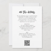 シックカジュアルなスクリプトと写真 | 駆け落ち 招待状 (裏面)