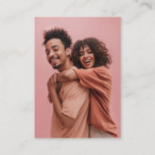 シックカジュアルスクリプト | QRコードと写真を含むRSVP エンクロージャーカード (裏面)