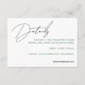 シックカジュアル手書きスタイル結婚の筐体 エンクロージャーカード (正面)