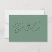 シックカジュアル手書きスタイル結婚の サンキューカード (裏面)