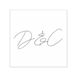 シックカジュアル手書きスタイル結婚の セルフインキングスタンプ